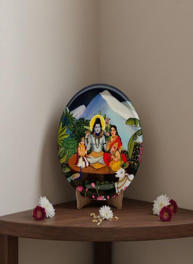 RITUALISTIC Metal Shiv Parivar for Wall & Table Decor | Divine Table top Shiv Parivar Frame | Spiritual Home & Office Decoration | Metal Frame for Mandir, Living Room & Gift Purpose | 10inch - Image 1